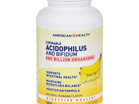 American Health Acidophilus With Bifidus Chewable Banana - 100 Wafers Online