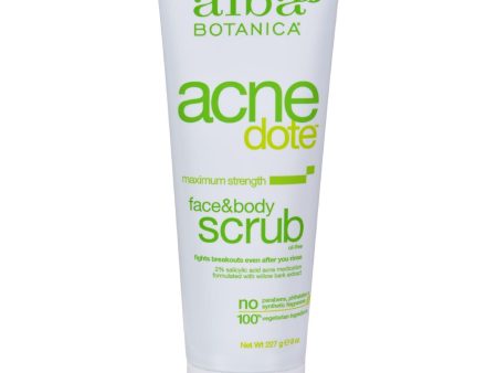 Alba Botanica Natural Acnedote Face And Body Scrub - 8 Fl Oz on Sale