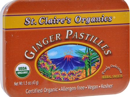 St Claire s Organics Ginger Pastilles Herbal Sweets - 1.5 Oz - Case Of 6 Cheap