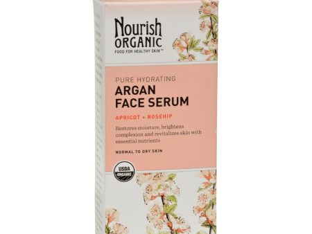 Nourish Organic Face Serum - Pure Hydrating Argan Apricot And Rosehip - .7 Oz Discount