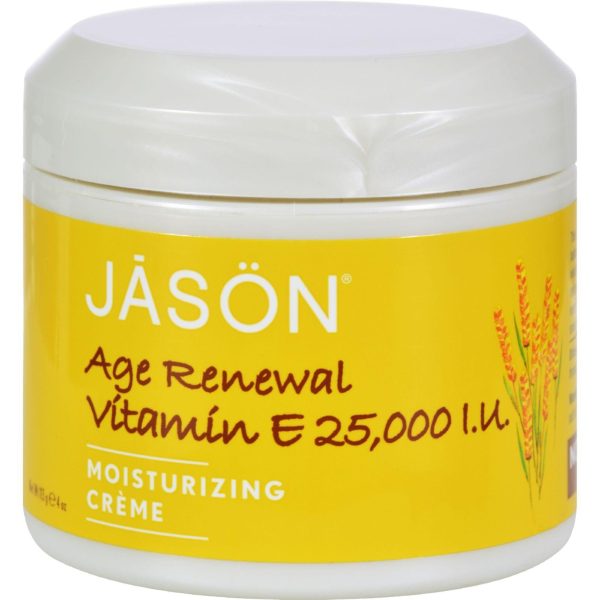 Jason Moisturizing Creme Vitamin E Age Renewal Fragrance Free - 25000 Iu - 4 Oz Discount