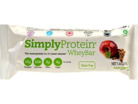 Simply Choices Whey Bars - Apple Cinnamon - 40 Grm - Case Of 12 Online Sale