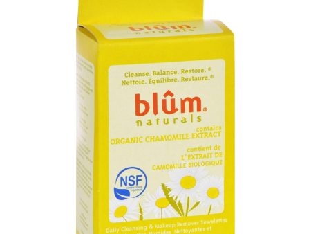 Blum Naturals Dry And Sensitive Skin Daily Cleansing And Makeup Remover Towelettes - 10 Towelettes Online