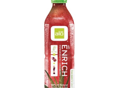 Alo Original Enrich Aloe Vera Juice Drink - Pomegranate And Cranberry - Case Of 12 - 16.9 Fl Oz. Online now