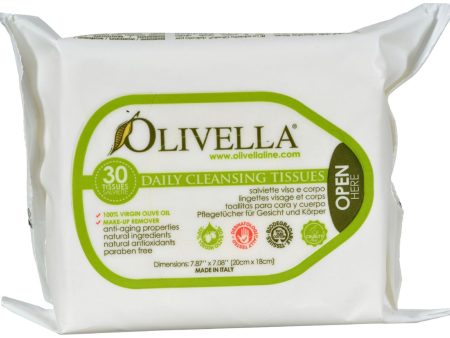 Olivella Daily Facial Cleansing Tissues - 30 Tissues Online Hot Sale