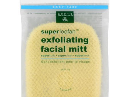 Earth Therapeutics Loofah - Super - Exfoliating - Facial Mitt - 1 Count on Sale