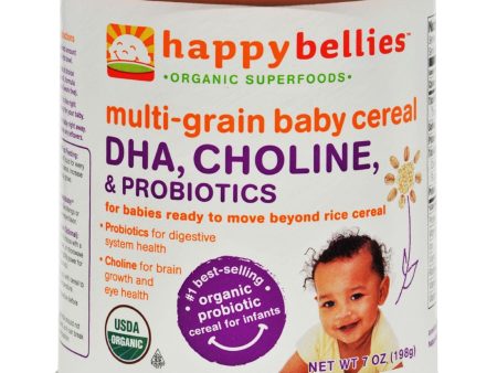 Happy Baby Happy Bellies Dha Pre And Probiotics Plus Choline Organic Multigrain Cereal - Case Of 6 - 7 Oz Online now