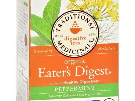 Traditional Medicinals Eater s Digest - Caffeine Free - Case Of 6 - 16 Bags on Sale