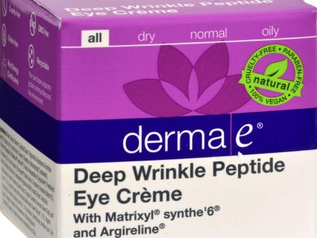 Derma E Peptides Plus Wrinkle Reverse Eye Creme - 14 G - 0.5 Oz Online now