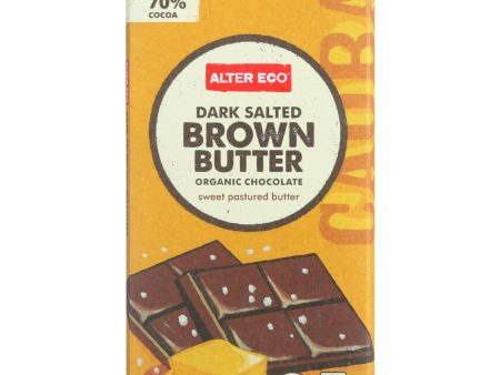 Alter Eco Americas Chocolate - Organic - Dark Salted Brown Butter - 2.82 Oz - Case Of 12 on Sale