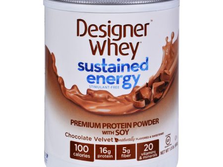 Designer Whey Protein Powder - Sustained Energy - Chocolate Velvet - 1.5 Lb Online Hot Sale