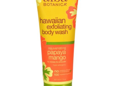 Alba Botanica Hawaiian Body Wash Exfoliating Papaya Mango - 7 Fl Oz Cheap