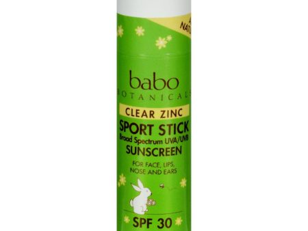 Babo Botanicals Zinc Sport Stick - Clear Spf 30 - Case Of 12 - .6 Oz Sale