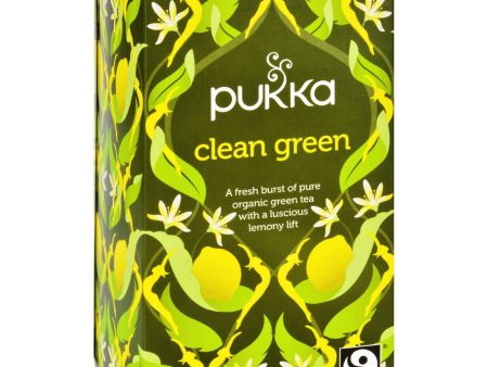 Pukka Herbal Teas Tea - Organic - Green Clean - 20 Bags - Case Of 6 For Cheap