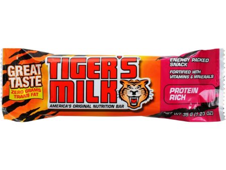 Tigers Milk Bar - Protein Rich - 1.23 Oz - Case Of 24 Supply