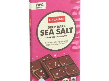 Alter Eco Americas Organic Chocolate Bar - Deep Dark Sea Salt - 2.82 Oz Bars - Case Of 12 Cheap