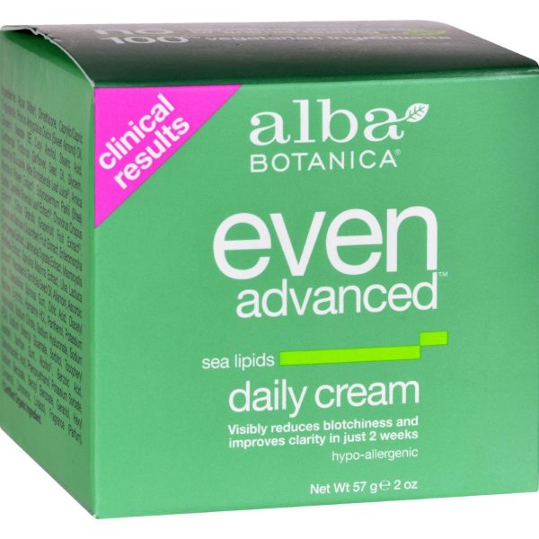 Alba Botanica Natural Even Advanced Daily Cream - 2 Oz For Discount