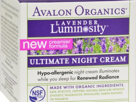 Avalon Organics Ultimate Night Cream Lavender Luminosity - 2 Oz For Cheap