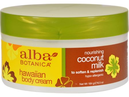 Alba Botanica Hawaiian Body Cream Coconut Milk - 6.5 Oz Online now