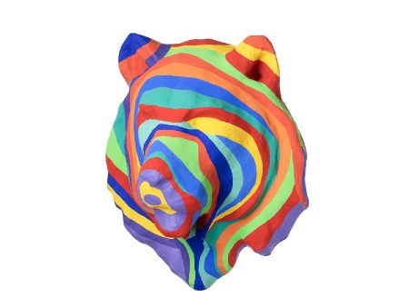 Handmade Papier Mache Rainbow Animal Wall Trophy- Lion Supply