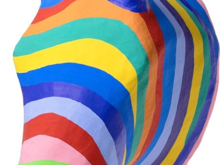 Handmade Papier Mache Rainbow Animal Wall Trophy- Zebra For Discount